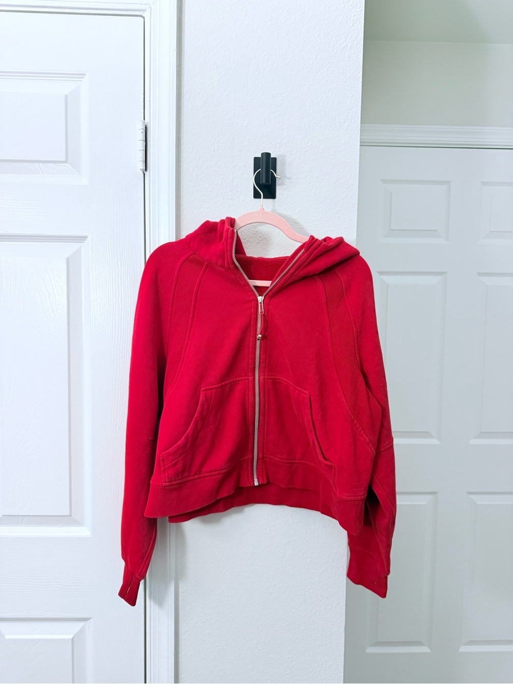Lululemon Scuba Full Zip Hoodie Red Cropped Jacket M/L